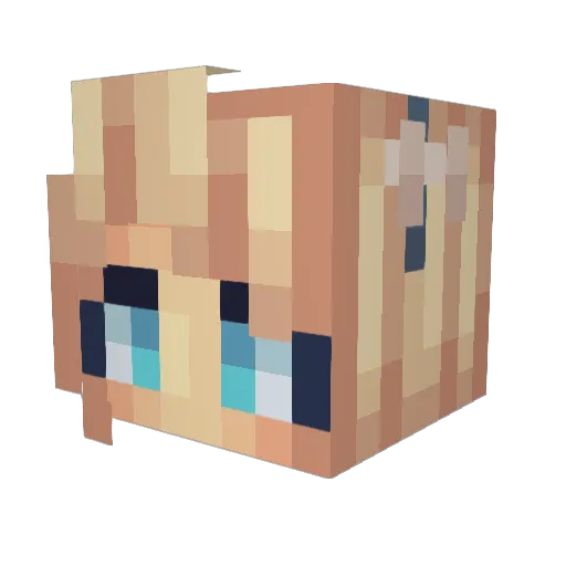mmaaikkeee Minecraft avatar head, 3D render