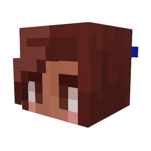 mmadz_ Minecraft avatar head, 3D render