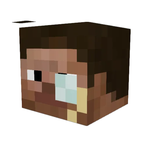 mmaerde Minecraft avatar head, 3D render