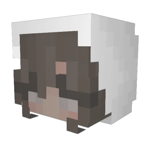 mmaic Minecraft avatar head, 3D render