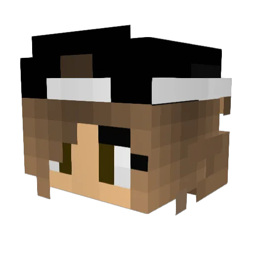 mmala Minecraft avatar head, 3D render