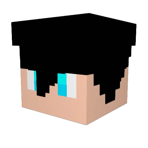 mmamama Minecraft avatar head, 3D render