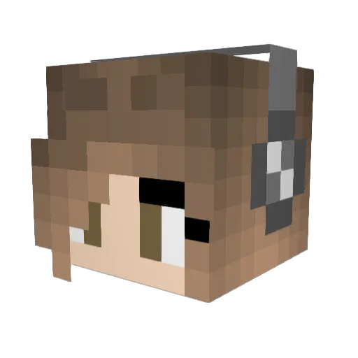mmarzu Minecraft avatar head, 3D render