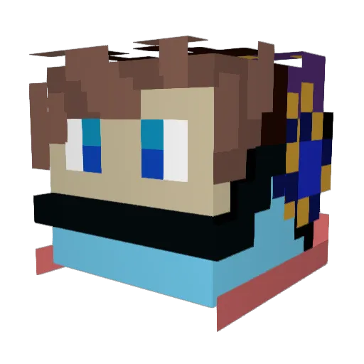 mmayareee Minecraft avatar head, 3D render