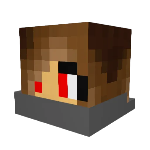 mmcb1 Minecraft avatar head, 3D render