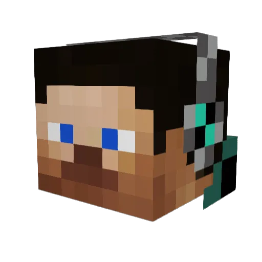 mmccasli Minecraft avatar head, 3D render
