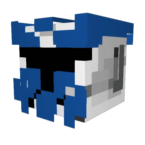mmdd2 Minecraft avatar head, 3D render