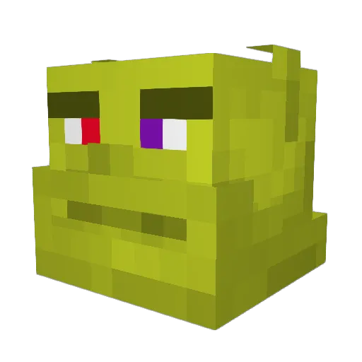 mmdog Minecraft avatar head, 3D render