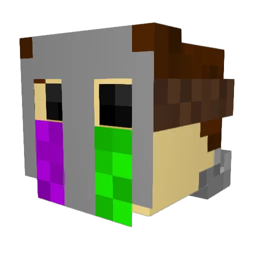 mmediann Minecraft avatar head, 3D render