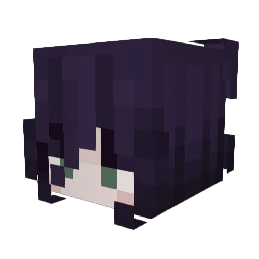 mmeewwooo Minecraft avatar head, 3D render