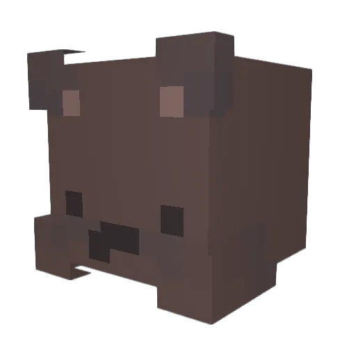 mmelv Minecraft avatar head, 3D render