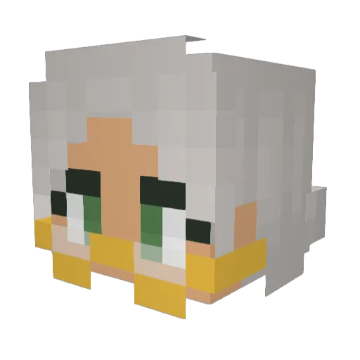 mmeporsche Minecraft avatar head, 3D render
