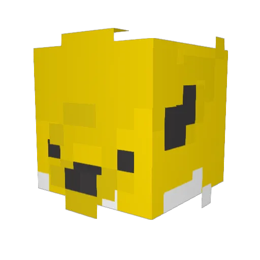 mmethane Minecraft avatar head, 3D render