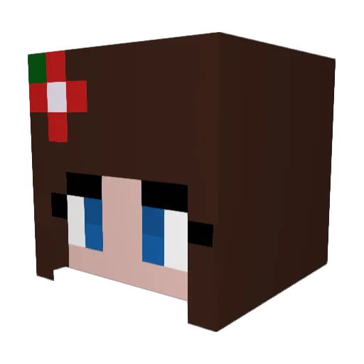 mmge Minecraft avatar head, 3D render