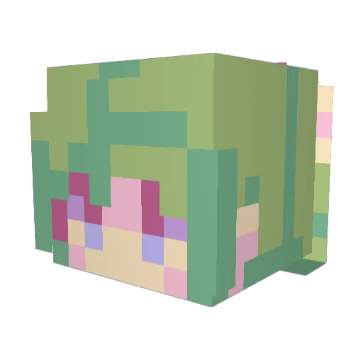 mmhcake Minecraft avatar head, 3D render