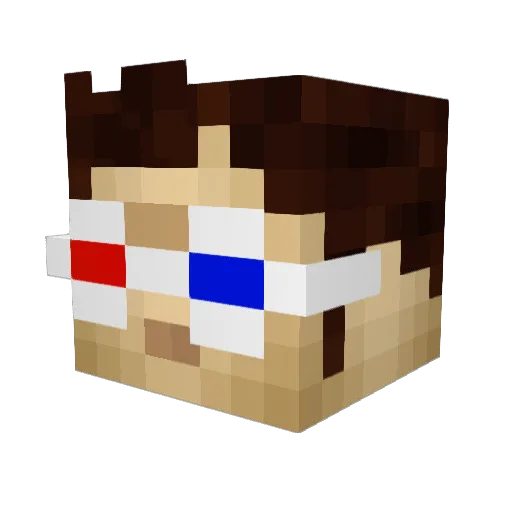 mmichalek Minecraft avatar head, 3D render