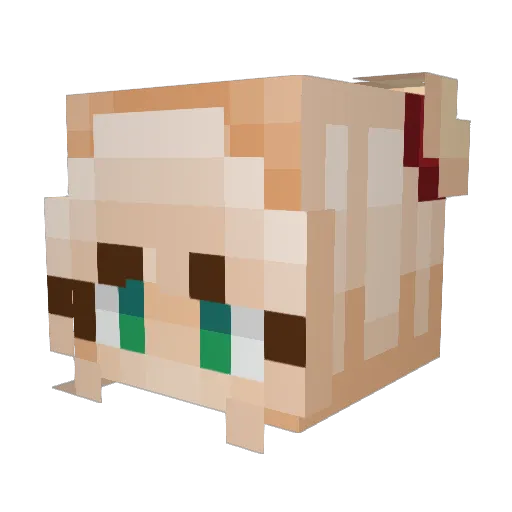mmiins Minecraft avatar head, 3D render