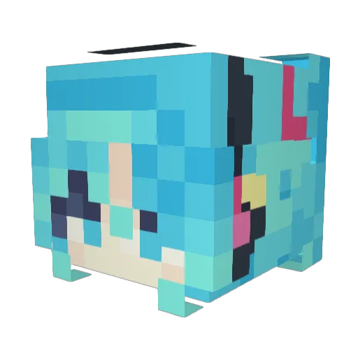 mmilkyway Minecraft avatar head, 3D render