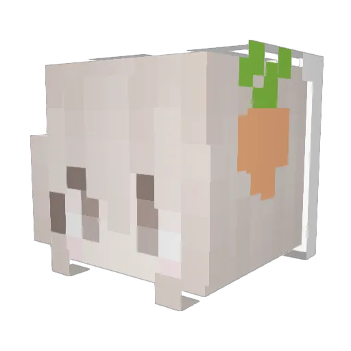 mmimincu Minecraft avatar head, 3D render