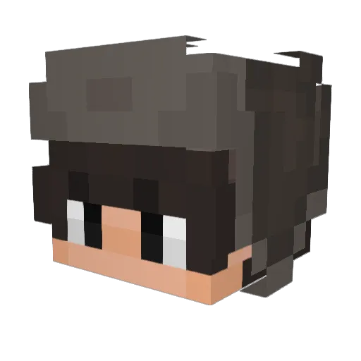 mmiq Minecraft avatar head, 3D render