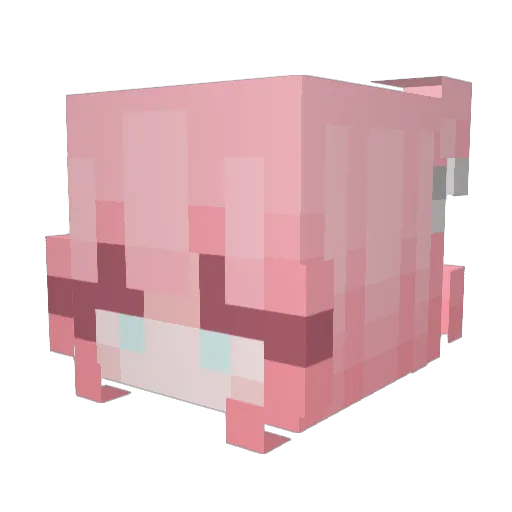 mmisshka Minecraft avatar head, 3D render