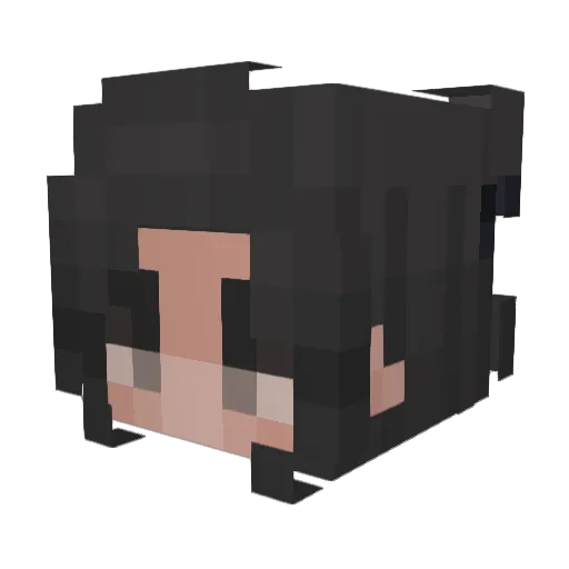mmitsu Minecraft avatar head, 3D render