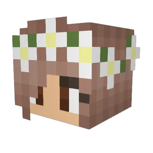 mmkaway Minecraft avatar head, 3D render