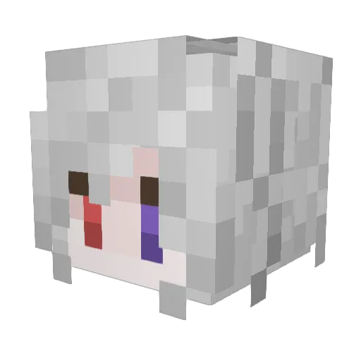 mmmT108 Minecraft avatar head, 3D render