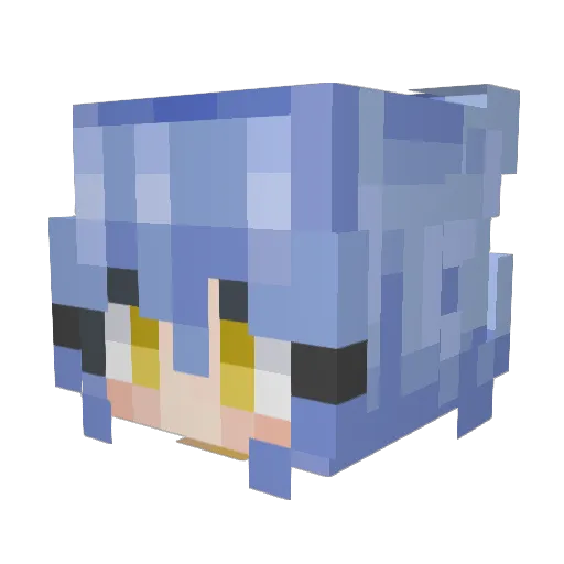 mmmaffe Minecraft avatar head, 3D render