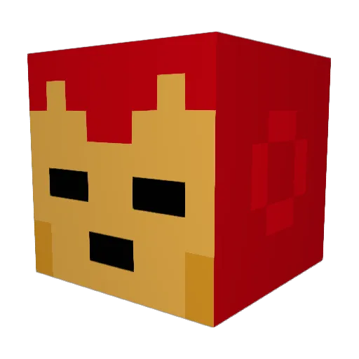 mmmair Minecraft avatar head, 3D render