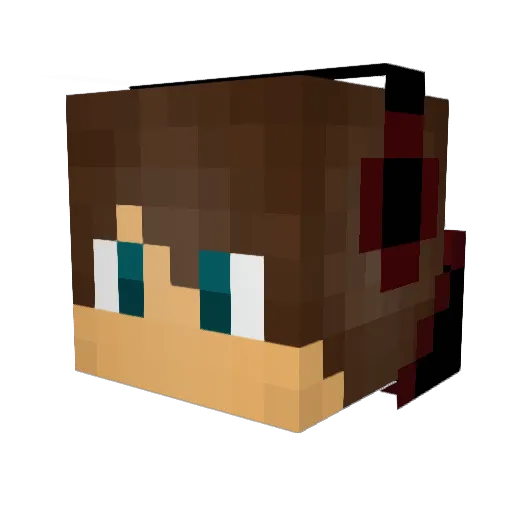 mmmanray Minecraft avatar head, 3D render