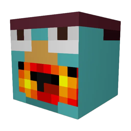 mmmdd Minecraft avatar head, 3D render