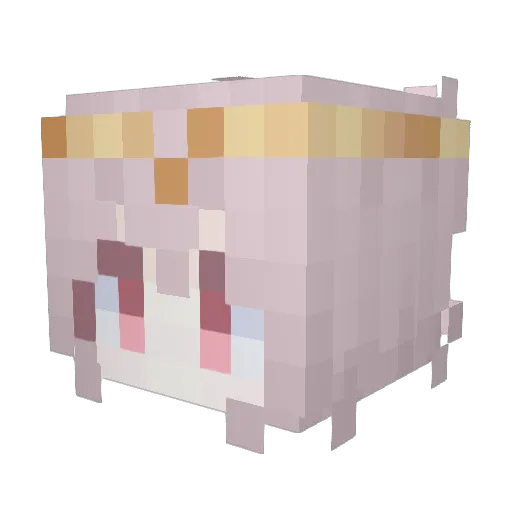 mmmeichan Minecraft avatar head, 3D render