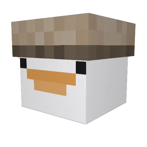 mmmmbanna Minecraft avatar head, 3D render
