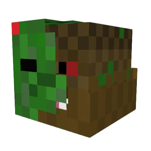 mmmmeee Minecraft avatar head, 3D render