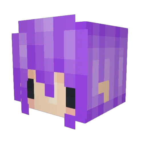 mmmmeeeeoooowwww Minecraft avatar head, 3D render