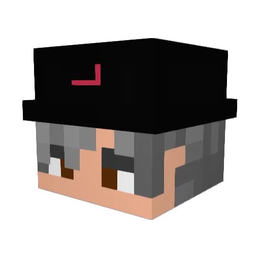 mmmmmakka Minecraft avatar head, 3D render