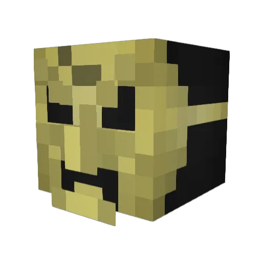 mmmooonnn Minecraft avatar head, 3D render
