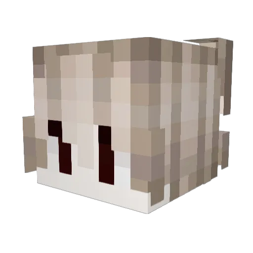 mmnmnnnmnnn Minecraft avatar head, 3D render