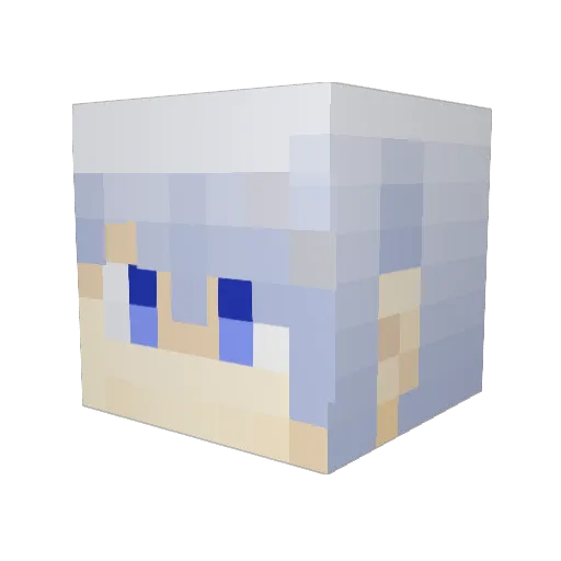 mmomo4 Minecraft avatar head, 3D render