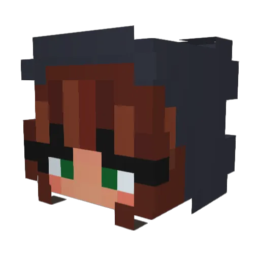 mmoriah Minecraft avatar head, 3D render