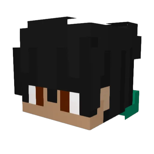 mmoxm Minecraft avatar head, 3D render