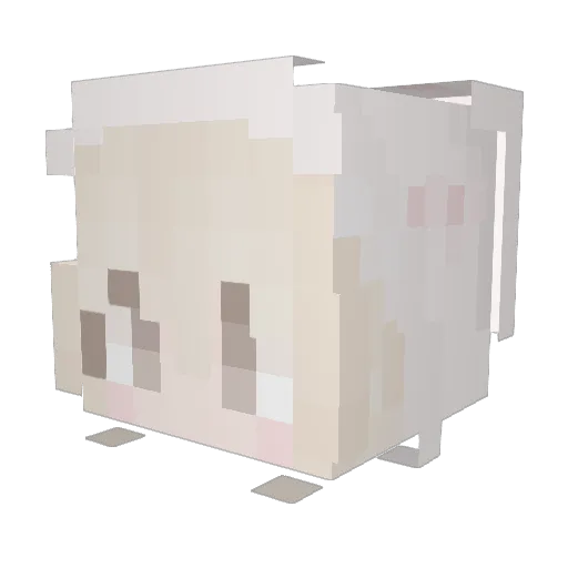 mmui Minecraft avatar head, 3D render