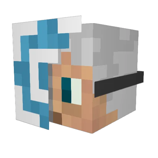mmw791 Minecraft avatar head, 3D render