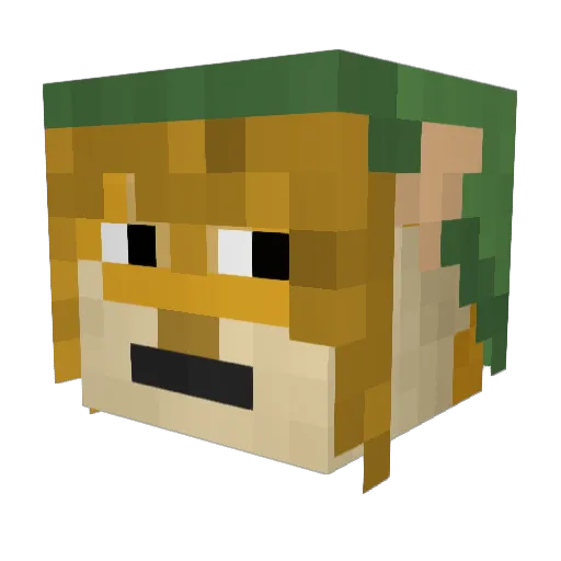 mmy Minecraft avatar head, 3D render