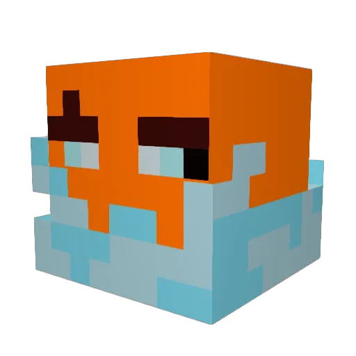 mn7365 Minecraft avatar head, 3D render
