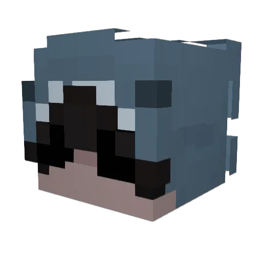 mn901 Minecraft avatar head, 3D render