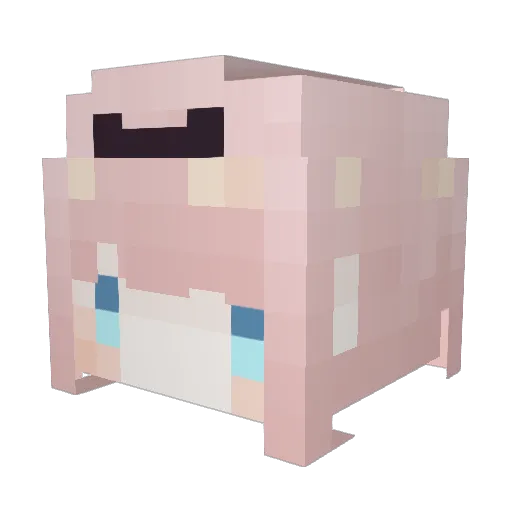mnbvf Minecraft avatar head, 3D render