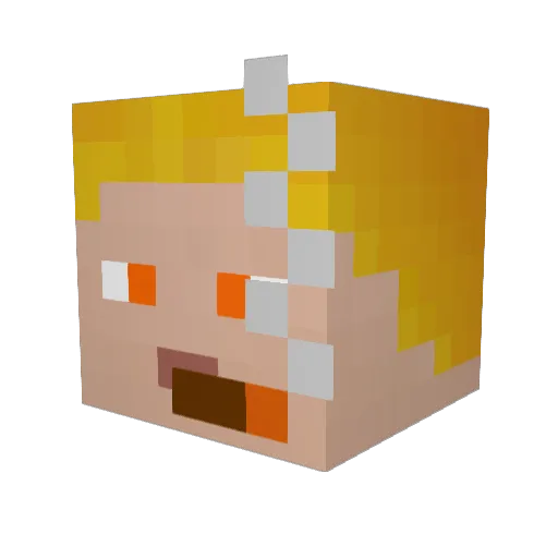 mndust Minecraft avatar head, 3D render