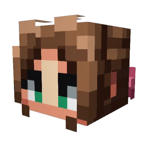 mnemneth Minecraft avatar head, 3D render